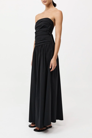 Strapless Tie Back Dress | Black