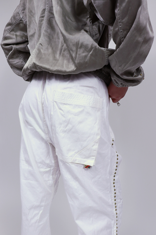 Canyonkid Japan Twill Flap/Snap Home/Stud Karate Pant | Supervintage White