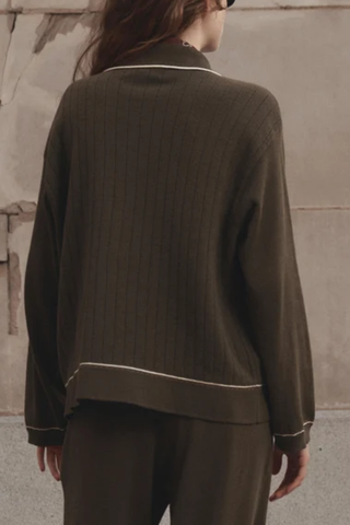 The Menswear Tipping Polo | Olive