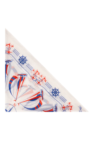 The Sailboat Bandana | White