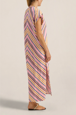 Cythera Caftan | Samos Stripe