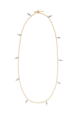 Tiny Lacy Chain Diamond Fringe | 17"