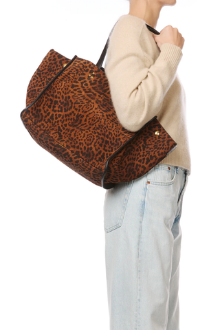 Léon M Tote | Split Suede Chat Sauvage