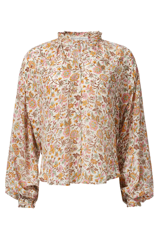 Poet Garden Party Silk Blouse | Multi