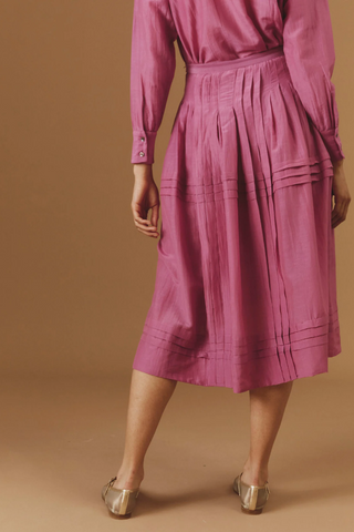 Zazou Silk Skirt | Magenta