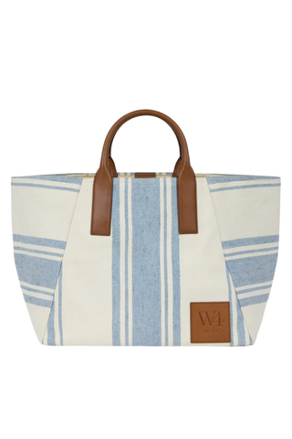 The Riviera Tote | Light Blue Stripe