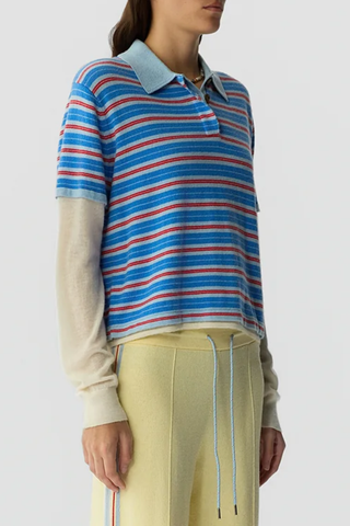 Layered Stripe Rugby | Clear Sky Combo