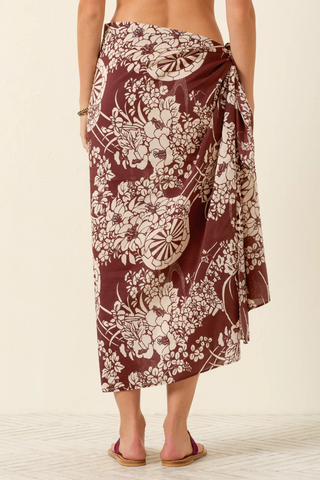Soraya Auburn Spoke Sarong | Dark Brown