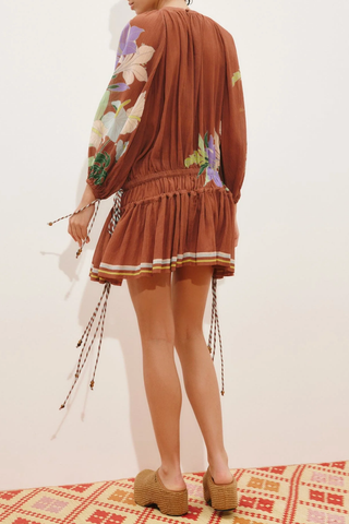 Alfie Ruched Mini Dress | Chocolate