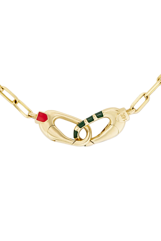 Paperclip Stripe Chain | 16"