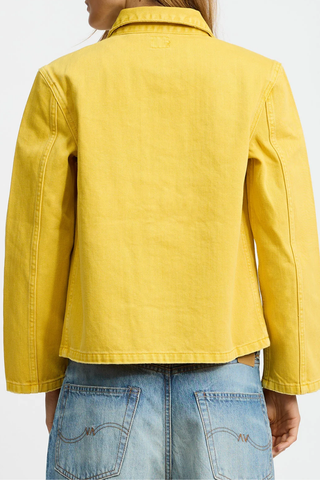 Grace Denim Work Jacket | Vibrant Yellow