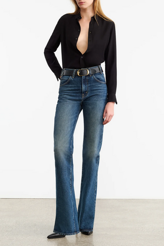 Gaia Silk Shirt | Black