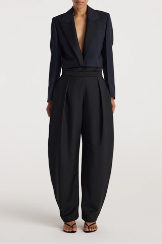 Cropped Blazer | Navy