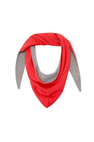 Le Petit Scarf | Pewter Gray Apple Red