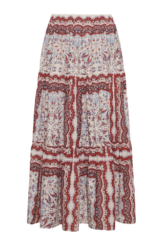 Melanie Skirt | Paisley Scarf Ivory