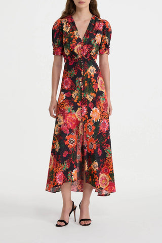 Lea Long Dress | Aster Flame