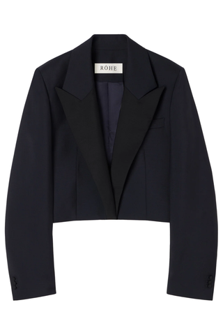 Cropped Blazer | Navy