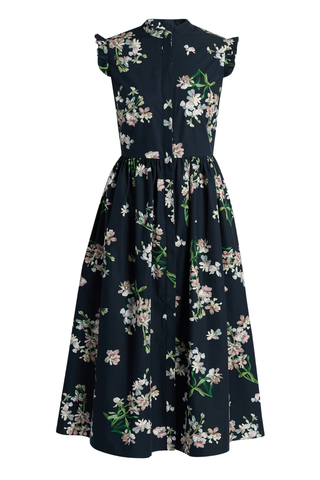 austin floral print midi dress Topshop + Austin Floral Daisy Print Angel Sleeve Midi Dress