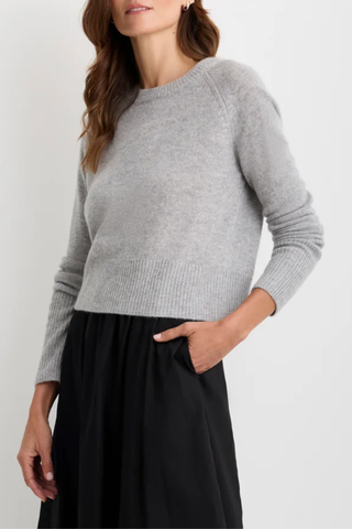 Blakely Cashmere Crewneck | Heather Grey