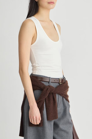 Uri Low-Cut Tank | Cream