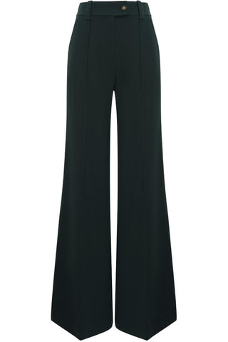 Valiant Wool Flare Pant | Bottle Green