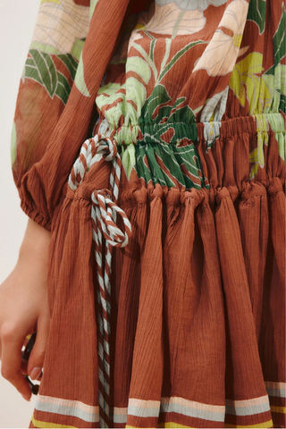 Alfie Ruched Mini Dress | Chocolate