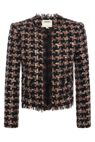 Angelina Tweed Jacket | Black Multi