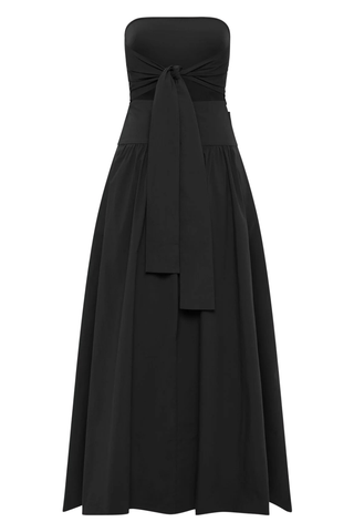 Strapless Tie Back Dress | Black