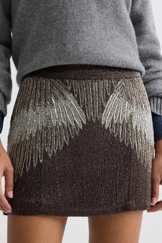 Minnies Skirt | Dark Chocolate/Gunmetal