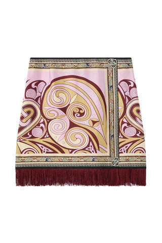 Mini Foulard Skirt With Fringe | Kells Placeé