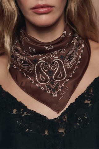 The Silk Bandana | Chocolate
