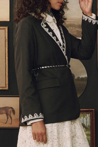 The Beaded Belt | Black With Silver