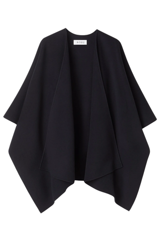 Double-Faced Poncho | Black