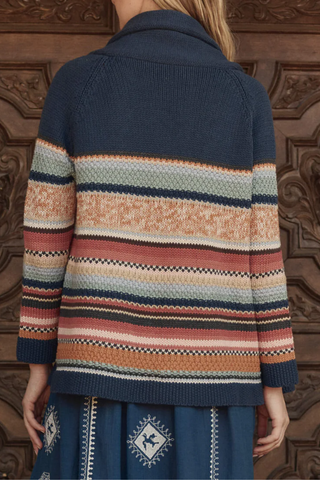 The Mountain Lodge Cardigan | Taos Stripe