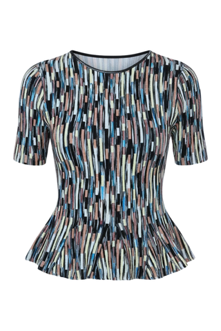Samira Multicolor Short Sleeve Top | Oasis