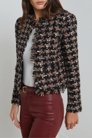 Angelina Tweed Jacket | Black Multi