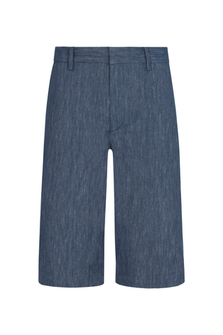 Denim Bermuda Trouser Shorts | Indigo