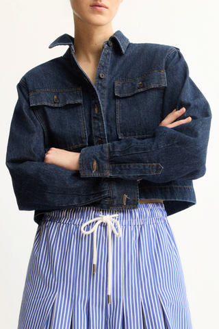 Henry Shirt Jacket | Dark Blue