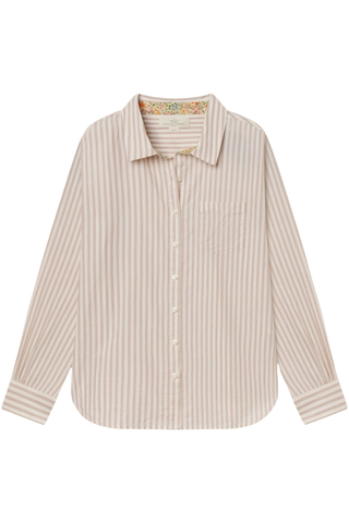 Gracie Shirt | Carmel Stripe