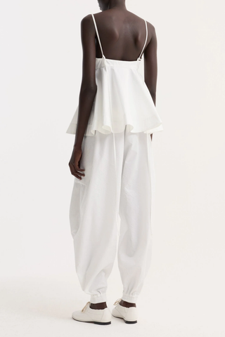 Bustier Peplum Top | Optic White