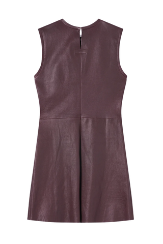 Dollie Leather Dress | Burgundy