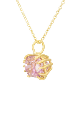 East West Kunzite Basket Pendant