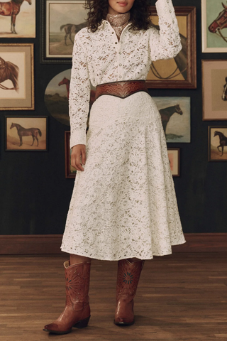 The Relic Lace Western Shirt | Cream