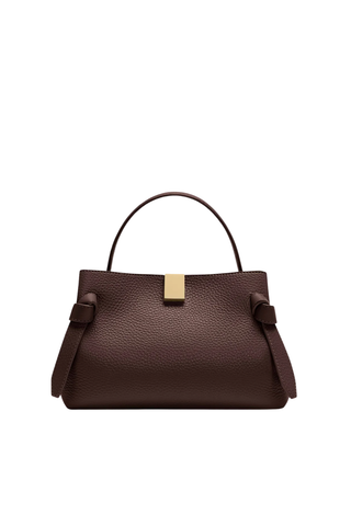 Mini Gyoza Leather Handbag | Espresso