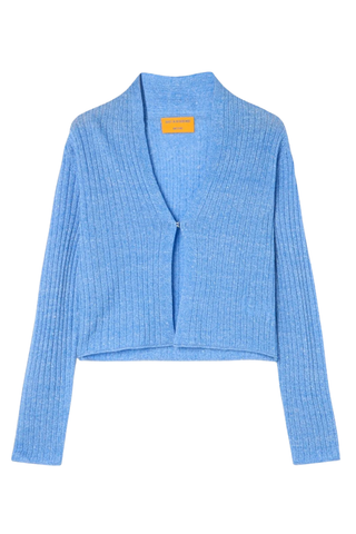Rib Stealth Cardigan | Delft Blue