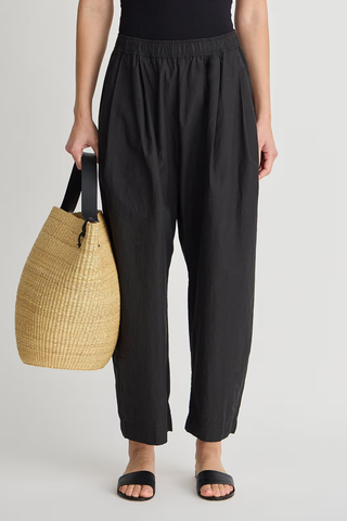 Spa Pleat Pant | Black