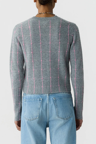 Shrunken Checker Crew | Heather Grey/Sprinkle