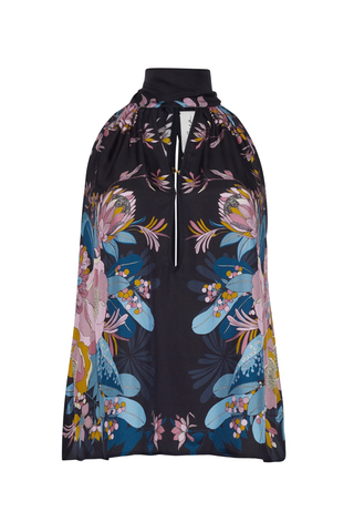 Sundance Halter Top | Lush Bouquet Black