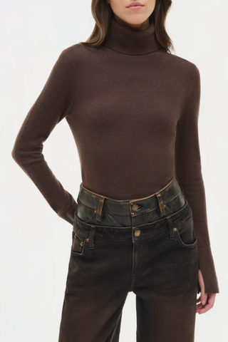 Fenwick Cashmere Turtleneck | Chocolate