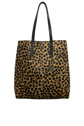 My Musa Dots Print Pony Hair Large Shopper Bag | Noisette